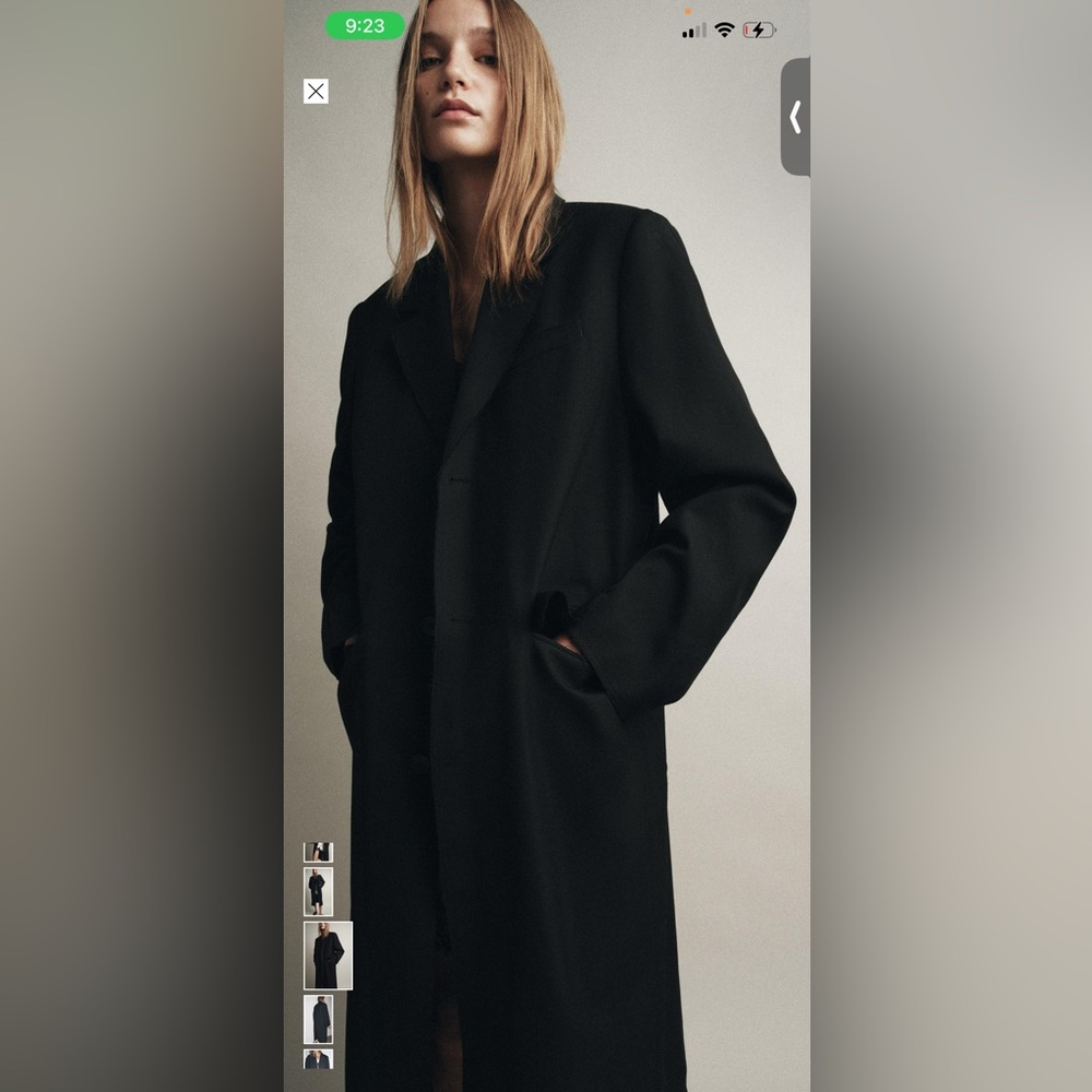 Zara collection Elegant Black Trench Coat for women Sz L